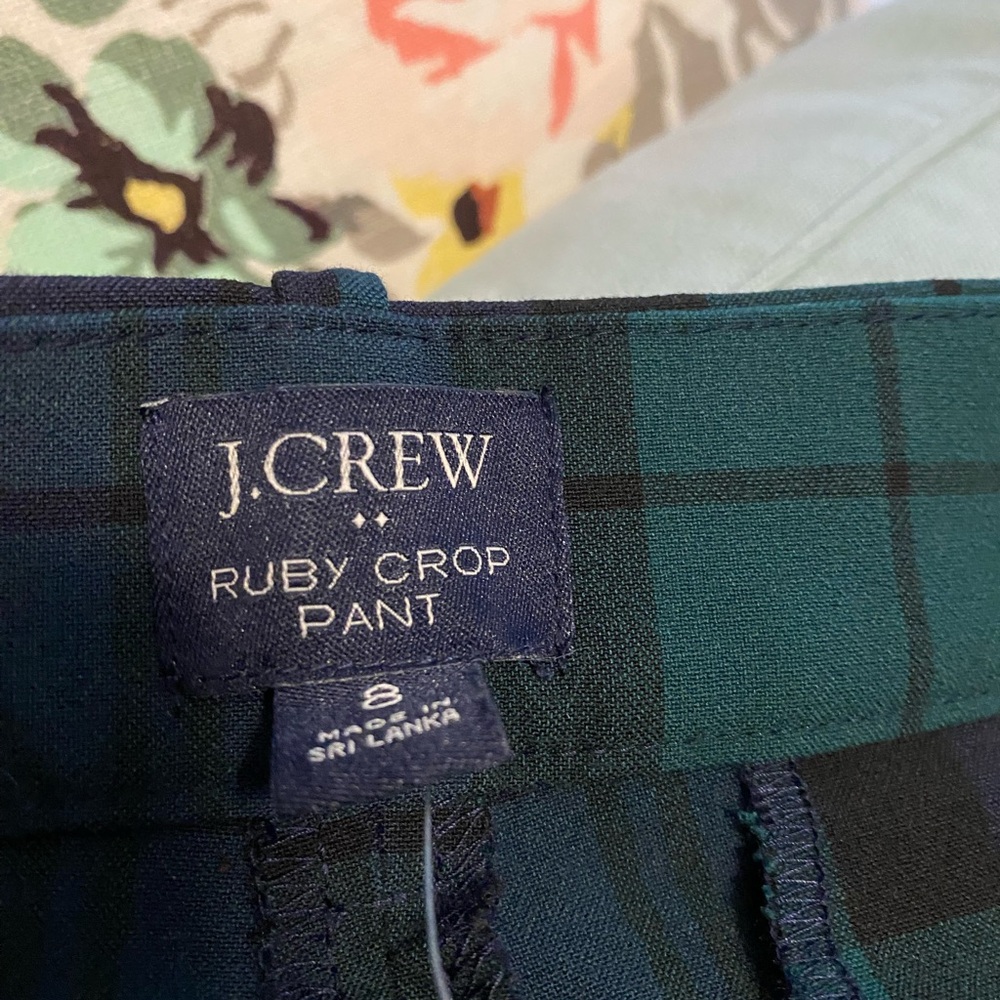 J. Crew Plaid Pants in Green and Blue - Picture 3 of 4